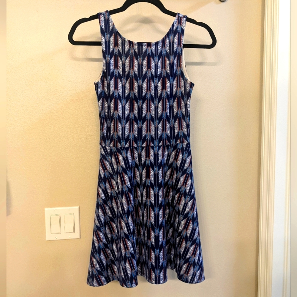 H&M Divided feather print skater dress
